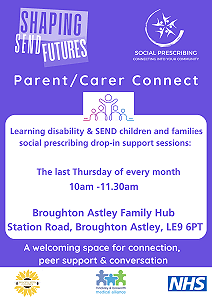 Learning Disability and SEND drop in session Broughton Astley Family Hub